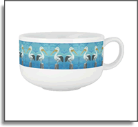 Tropical Jumbo Pelican 28oz Soup Mug